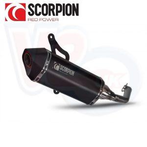 SCORPION SERKET BLACK FULL EXHAUST SYSTEM – VESPA GTS 300 HPE Euro 4