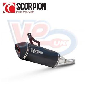 SCORPION SERKET BLACK SLIP ON EXHAUST SYSTEM – VESPA GTS 300 HPE Euro 5