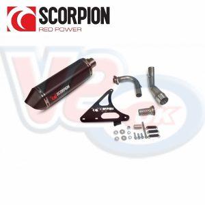 SCORPION SERKET BLACK FULL EXHAUST SYSTEM – FITS SCOMADI TL 125 EURO 3 MODELS