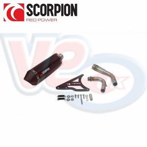 SCORPION SERKET BLACK FULL EXHAUST SYSTEM – DJANGO 125-150 Euro 3 2015-17
