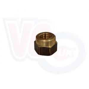 NUT FOR EXHAUST FLANGE – BRASS – 11mm OD – M7 THREAD