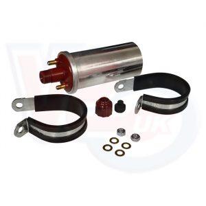 HT IGNITION COIL 6V – ROUND ALLOY TYPE – LAMBRETTA