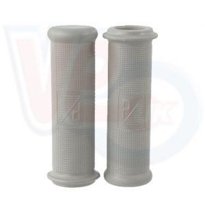 HANDLEBAR GRIPS 22mm WITH EARLY PIAGGIO LOGO – GREY – VESPA