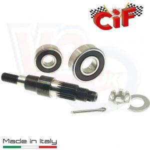 FRONT WHEEL AXLE SHAFT REPAIR KIT – SMALL FRAME VESPA WITH 5 STUD HUBS