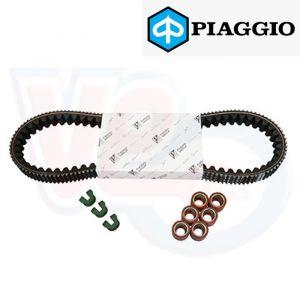 TRANSMISSION SERVICE KIT – DRIVE BELT – ROLLERS – SLIDERS – GENUINE PIAGGIO