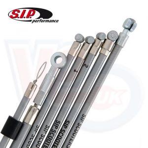 CABLE SET GREY – FRICTION FREE – VESPA T5, T5 CLASSIC with THREADED FRONT BRAKE