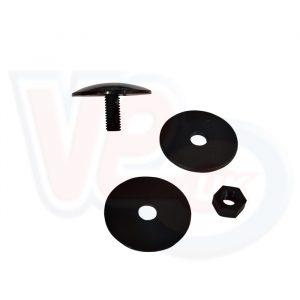 PAIR OF BLACK 30mm MIRROR HOLE COVERS