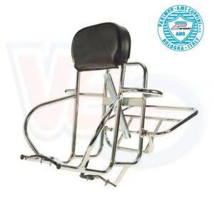 CHROME 4 IN 1 CARRIER – GRAB RAIL – BACKREST – S-WHEEL HOLDER – LAMBRETTA