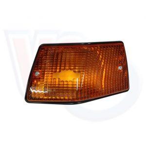 INDICATOR LAMP RIGHT REAR – AMBER LENS WITH BLACK BODY – VESPA PX