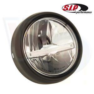 SIP LED HEADLAMP WITH CNC BLACK RIM – VESPA GTR – RALLY – SPRINT VELOCE -TS
