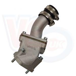 VMC POWERFLOW REED VALVE INLET MANIFOLD for 25mm carbs – SMALL FRAME VESPA 2 or 3 stud mounting