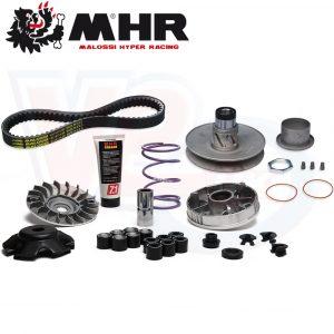 MALOSSI OVER RANGE TRANSMISSION KIT – FRONT & REAR PULLEY SET WITH BELT