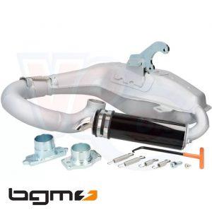 BGM PRO BIG BOX CLUBMAN SPORT (CURLY) EXHAUST – SILVER – LAMBRETTA SERIES 1-2-3